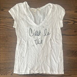 Michael Stars Fitted White Short Sleeve Tee